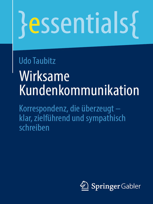 Title details for Wirksame Kundenkommunikation by Udo Taubitz - Available